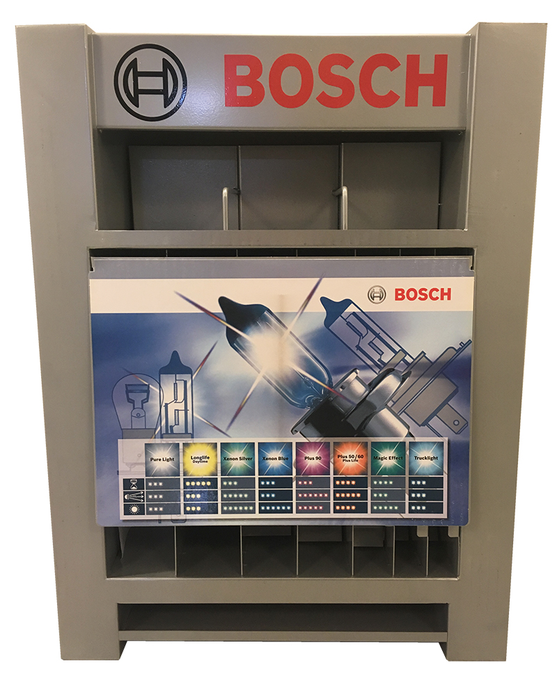 Bosch-esittelyteline lampuille