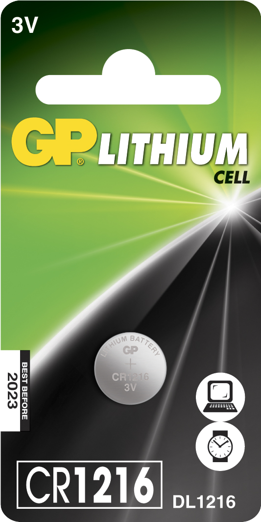 Nappiparisto GP Lithium CR1216 3,0V, 1kpl