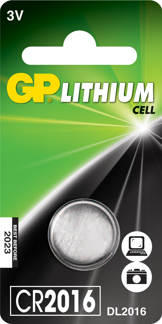 Nappiparisto GP Lithium CR2016 3,0V, 1kpl