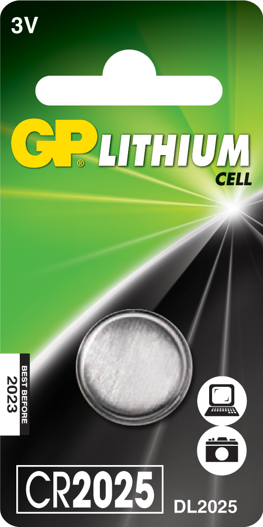 Nappiparisto GP Lithium CR2025 3,0V, 1kpl