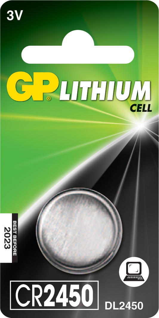 Nappiparisto GP Lithium CR2450 3,0V, 1kpl