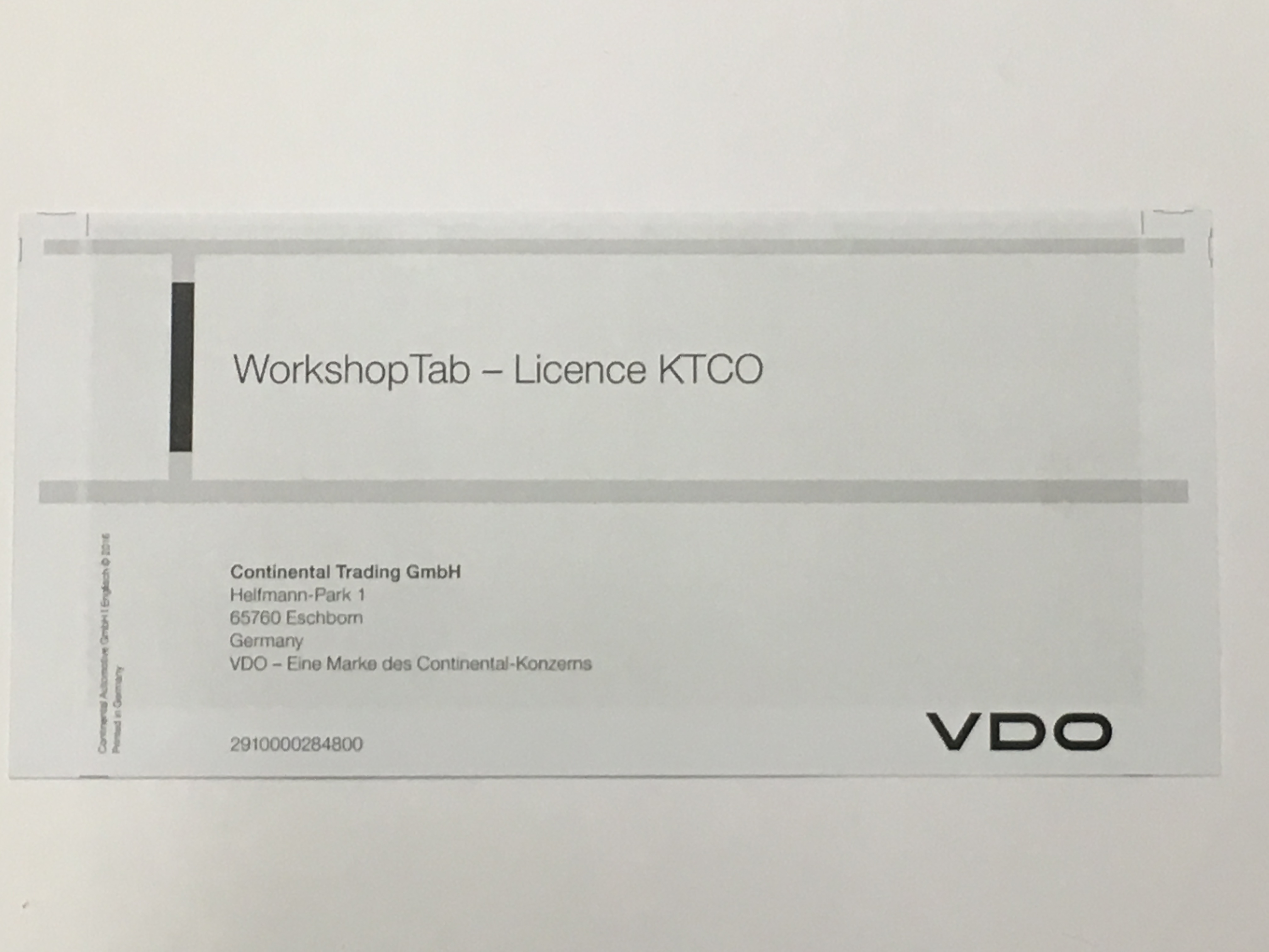 VDO WorkshopTab lisenssi KTCO