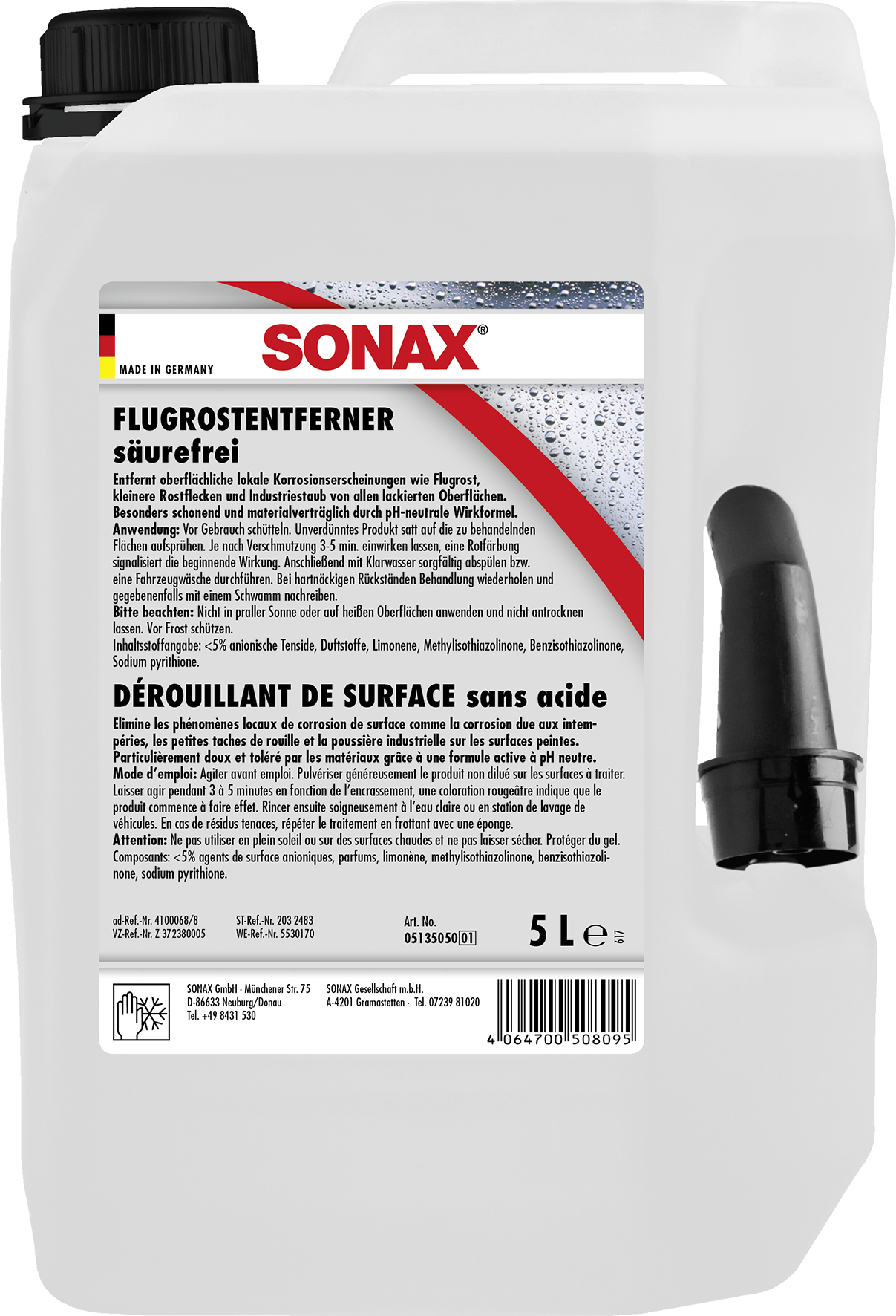 SONAX Fallout Cleaner Raudanpoistoaine 5 L