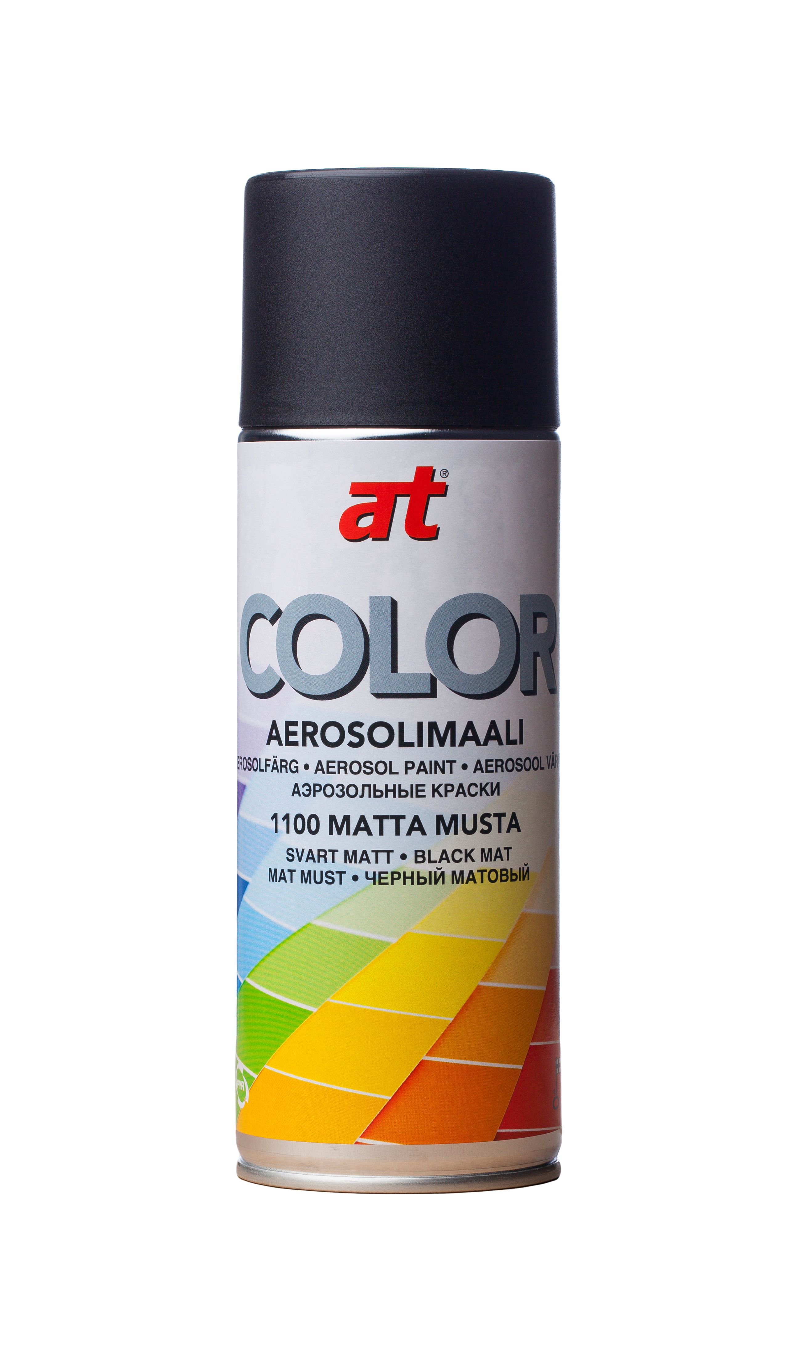 AT Aerosolimaali,, matta musta 400 ml