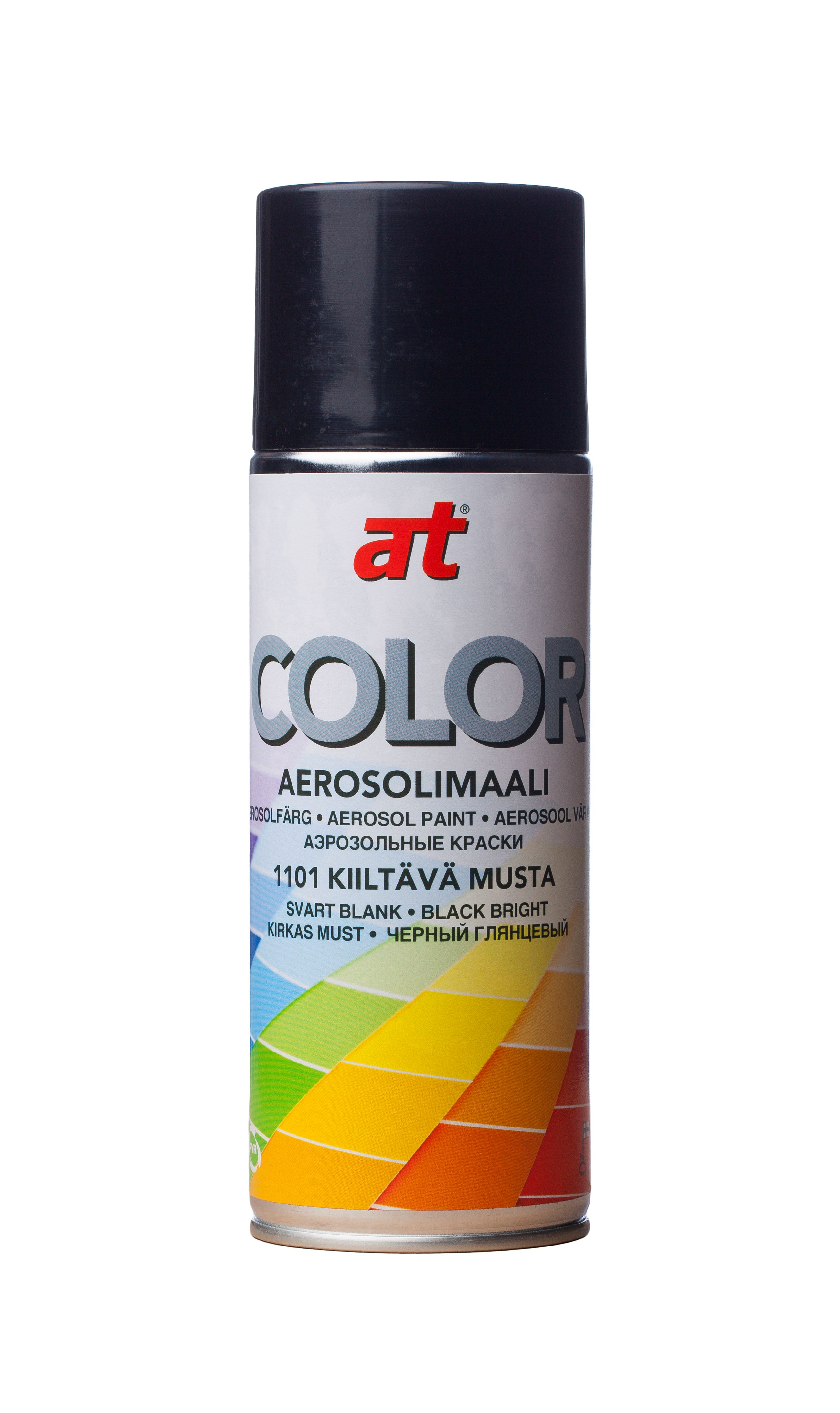 AT Aerosolimaali, kiilt�v� musta 400 ml
