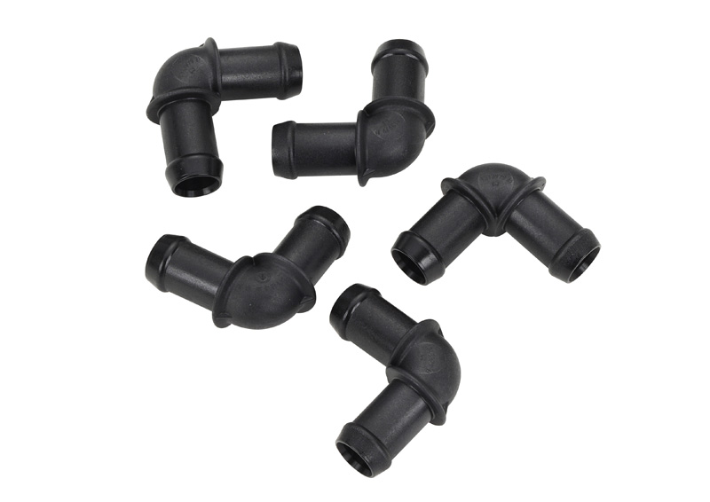 Liitosputki 90-kulma, 18/18mm, 5kpl/pussi