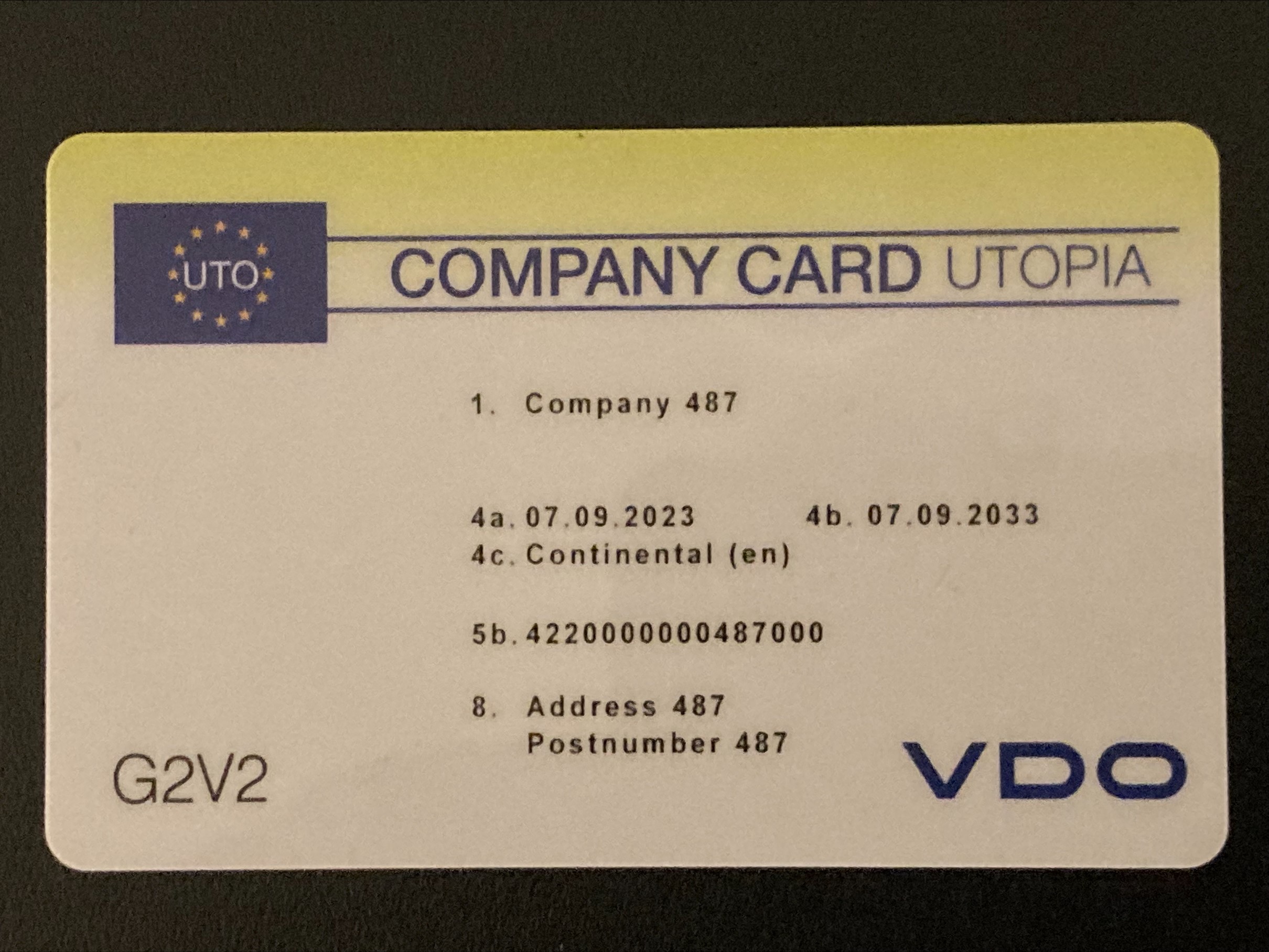 VDO DTCO Yrityskortti GEN2 versio 2 demokyttn