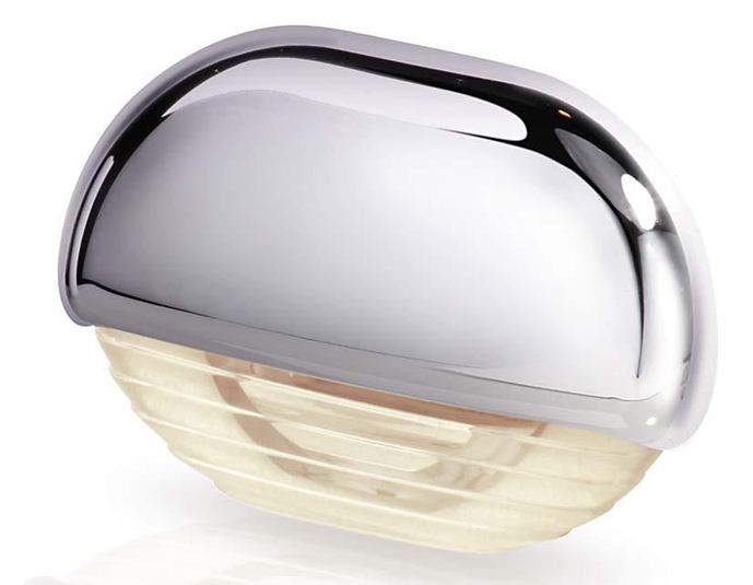 Askelmavalo 8-28V, l�mmin valk., LED, 45x32, kromi kuori