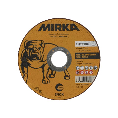 Mirka Katkaisulaikka 115x1,6x22,2mm M2A46R-BF Inox