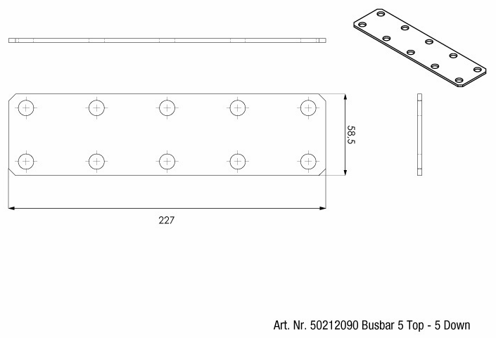 WP-MDC Link Plate 5 Top - 5 Down