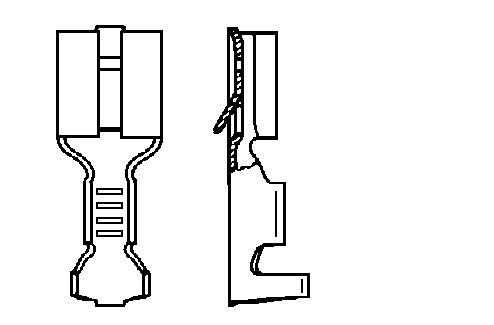 Laattaliitin 6.3mm lukk. 1.5-2.5mm nauha (4000kpl)