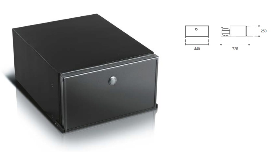 BRK35P vetolaatikko jkaappi, push-turn lock