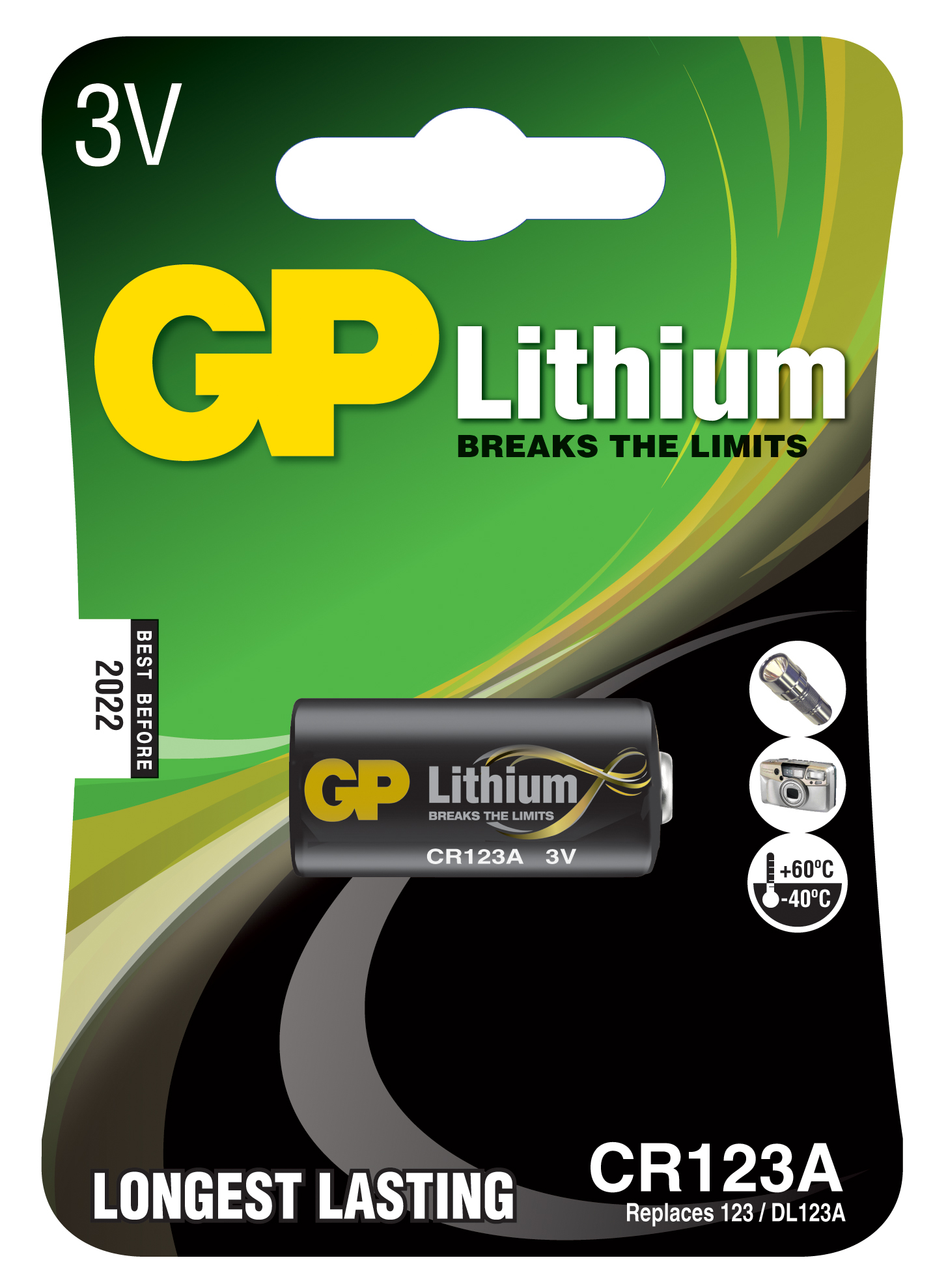 Paristo GP Lithium CR123A 3,0V (FOTO), 1kpl