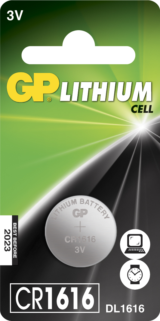 Nappiparisto GP Lithium CR1616 3,0V, 1kpl