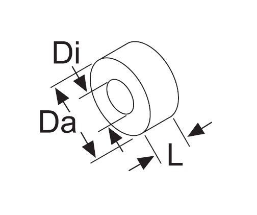 Korotusholkki Di=7/Da=18, L=8