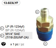 T�ytt�venttiili R1234yf imu/sin. suora 1/4 SAE ulkokierre