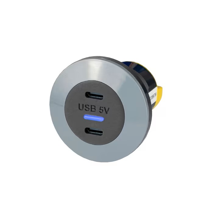 USB-C+C laturi 12/24V 5V 3A IP65