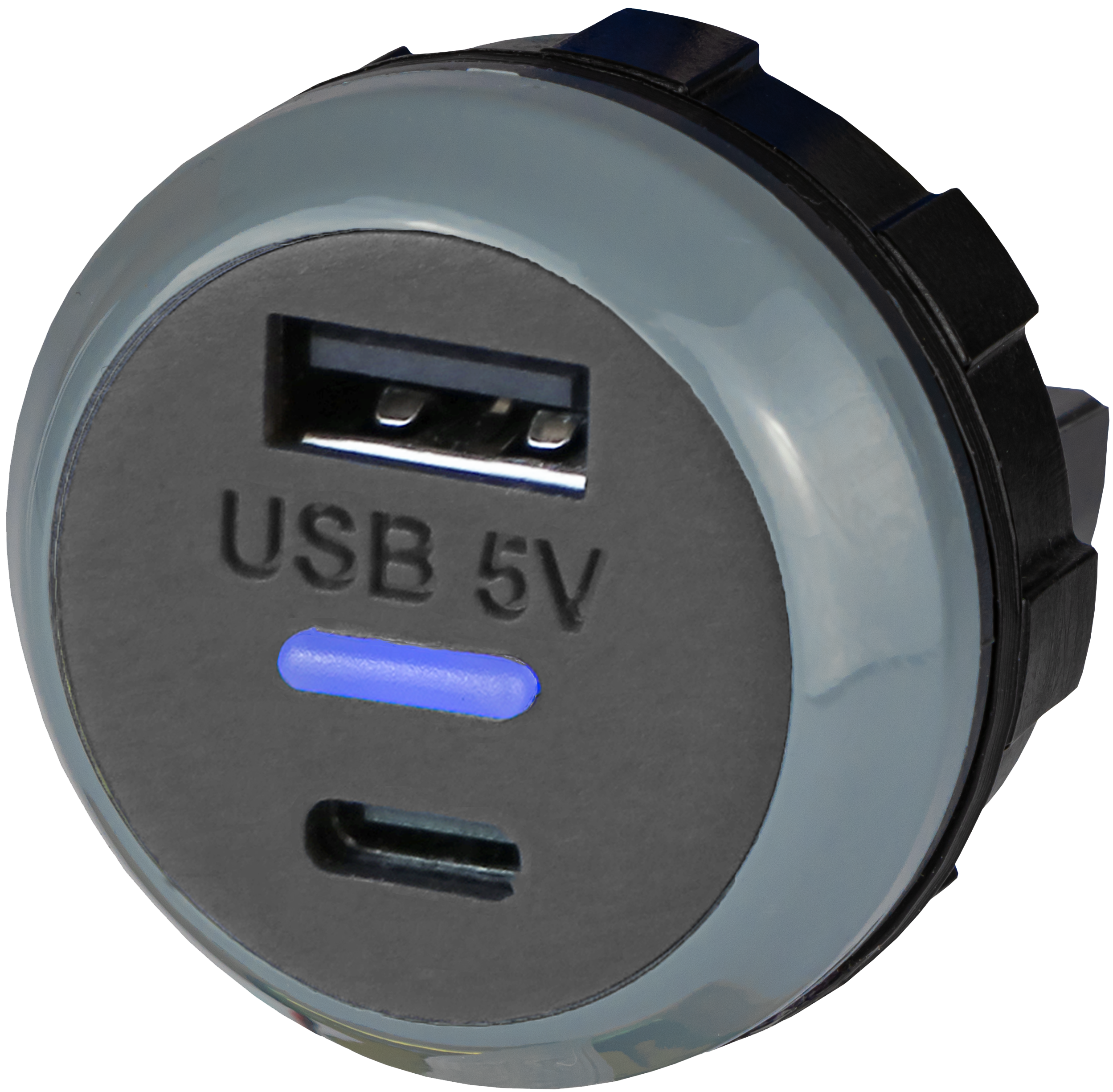 USB-A+C laturi 12/24V 5V 3,6A