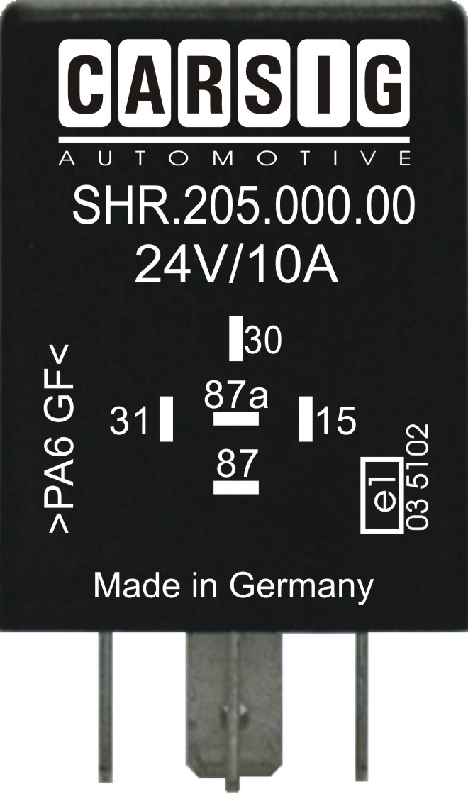 SHR.205.000.00 Askelrele 24V 10/10A + ohjaus