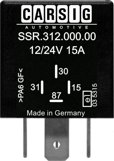 SSR.312.000.00 Puolijohderele 12/24V 15A, miinus-ohjaus