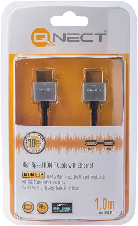 HDMI-kaapeli 1 m kullatuilla liittimill