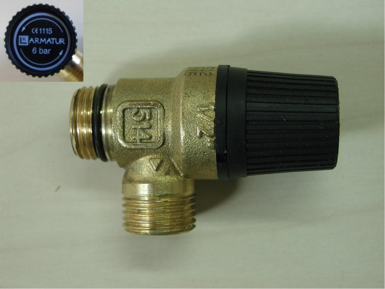 SAFETY VALVE 6.0 Kp/cm� BRASS -06
