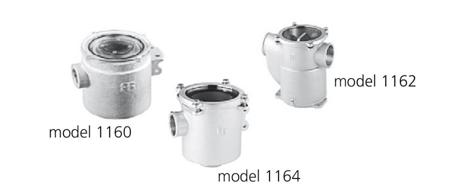 Merivesisuodatin 3/4 , nikkelip��lystetty messiki, mod. 1160