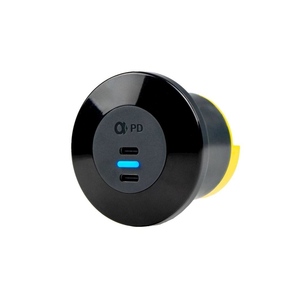 USB-Cx2 laturi 12/24V 90W 3A