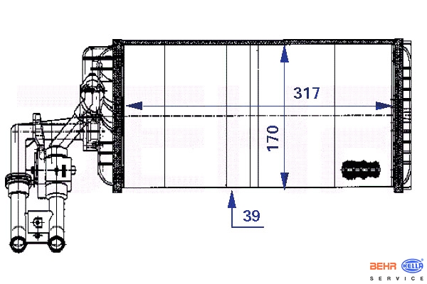 L�mmityskenno 368x176x42, ei sis.