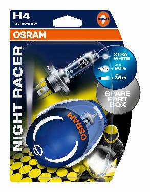 Autolamppu 12V 60/55W H4 Night Racer tuplablister