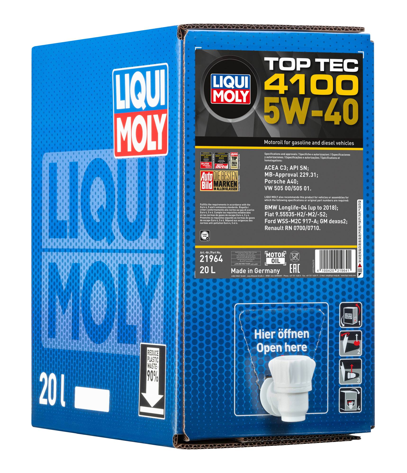 Top Tec 4100 5W-40 20L BIB