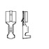 Laattaliitin 6,3mm lukk 0,5-1,0mm (B 409 FL) 1=100kpl rasia